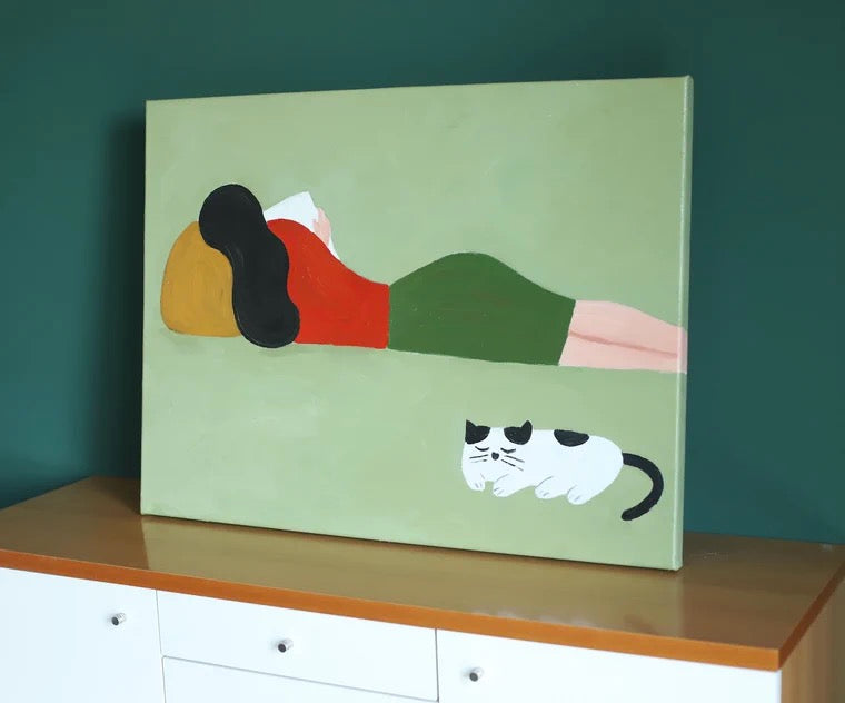 Woman with Cat