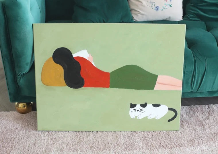 Woman with Cat